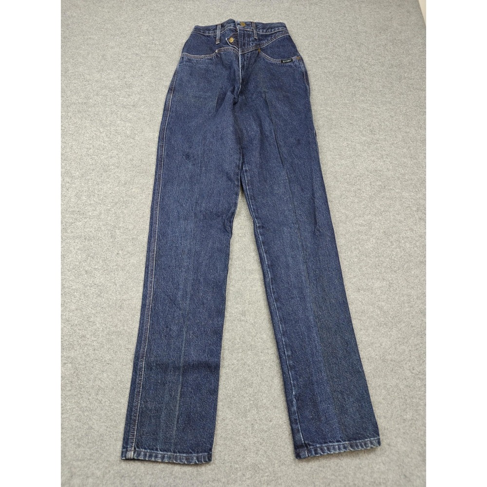 Vintage Rocky Mountain Jeans Womens 9 Blue Dark Wash High Rise Straight Denim